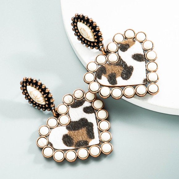 Cowhide Earrings - Picture 1 of 7